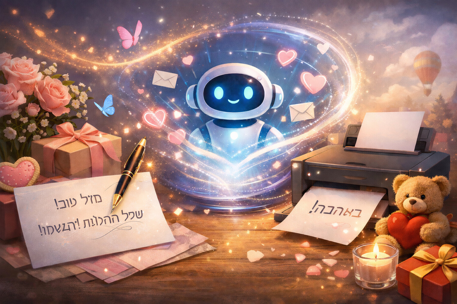 הוסיפו ברכה אישית להזמנה שלכם